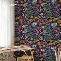 Papier peint auto-adhésif à motif de fleurs d'orchidée, PVC, à peler et à coller, décoration murale pour salon, rénovation de la maison, échantillons gratuits