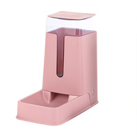 Distributeur automatique de nourriture pour chat en plastique et fontaine à eau pour animaux de compagnie, distributeur d'eau pour chien - Alimentation en eau courante non électrique