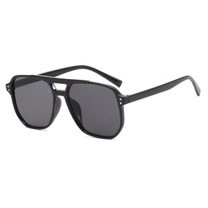 Lunettes de soleil carrées à double pont Rice Nail, nouvelle mode <span class=keywords><strong>2023</strong></span>, tendance, forme concave - Product Image 2