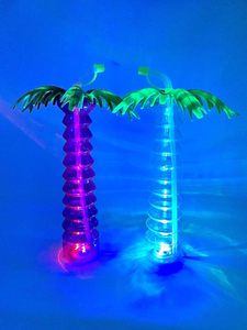 16oz LED Custom Coconut Tree PET <b>Cup</b> with Straw for Christmas & New Year Parties-Durable Reusable Glowing <b>Cup</b> Bottom - Product Image 5