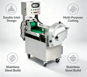 Máquina Cortadora <span class=keywords><strong>de</strong></span> Vegetales con Control Digital, 1500W, Acero Inoxidable, Doble Cabezal, para Procesamiento <span class=keywords><strong>de</strong></span> Alimentos Frescos, Uso Diario en Plantas - Product Image 4
