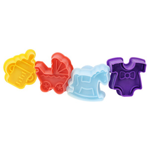 Baby Series <b>Cookie</b> Molds 4Pcs Cartoon Shapes For Cake Decorating Fondant Press <b>Tools</b> - Product Image 1