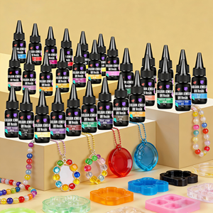 Resina UV Inodora de Colores Vibrantes, Anti-amarilleo, Dureza 85 Shore D, Kit de Resina UV para Manualidades, Fabricación de Joyas, Resina de Colores - Product Image 1