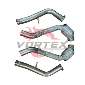 Convertidor Catalítico Vortex de Alto Rendimiento 4.0T, Tubo de Escape SS304 de 1.5mm de Espesor con Acabado Azul Quemado para Mercedes Benz G63 W464 - Product Image 5