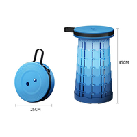 Chaise pliante télescopique moderne et légère pour l'extérieur, banc de pique-nique, tabouret portable en plastique pour le voyage, la pêche et le camping