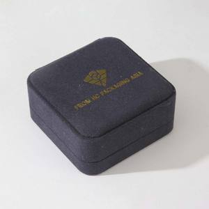 Handmade Bangle <b>Box</b> Luxury Rigid Flip Top Velvet <b>Jewelry</b> Gift <b>Box</b> Flocked Bangle Holder Insert Tray Custom Debossing Logo OEM - Product Image 2