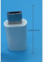 Adaptador Micro USB 5 Pines Macho a USB Tipo C Hembra Negro/Blanco para Datos y Carga con Función OTG