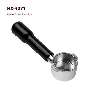 Espresso mesin kopi alat 304 baja tahan karat hitam kopi Bottomless Portafilter 51mm 2 telinga untuk 311GR-310GR/ECO310 - Product Image 1