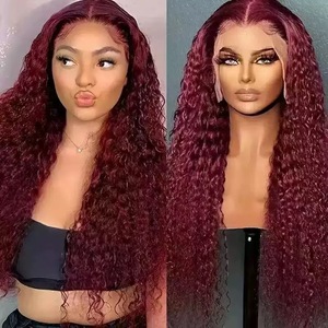 Perruque en cheveux humains naturels pré-coupée, ondulée, style Deep Water Wave, 13x6 HD Full Frontal, sans colle - Product Image 3