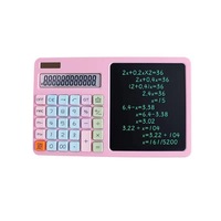 Tablette d'écriture solaire à 12 chiffres avec calculatrice, écran LCD, portable, alimentée par batterie, calendrier pour le bureau et les affaires