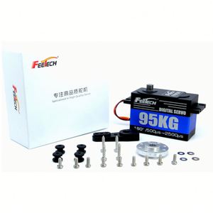 Servomoteur numérique Super Torque 12V 100kg avec bras métallique 1:5-1:6 pour moteurs RC, robots, bateaux, hélicoptères et rotors d'avions (pour garçons) - Product Image 5
