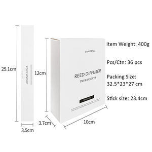 Contenitore regalo di lusso personalizzato con diffusore di lamelle moderne fragranze <span class=keywords><strong>naturali</strong></span> Stick trasparente 120ml bottiglia di vetro quadrato <span class=keywords><strong>per</strong></span> uso domestico - Product Image 6