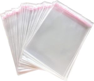 Bolsas Planas de Plástico OPP Transparente Extra Gruesas y Resistentes con Impresión en Huecograbado y Sello Adhesivo Seguro para Empacar Ropa, Zapatos y Calcetines - Product Image 1