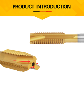 Robinet à filetage M3 M4 M5 M6 8 M10 M12 robinet à pointe en spirale en acier rapide placage de titane robinet à filetage de haute qualité - Product Image 3