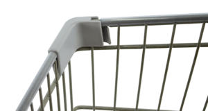 चार पहियों के लचीले धातु बेबी चेयर और शॉपिंग कार्ट जाल संरचना के साथ उच्च गुणवत्ता WM-L90 सुपरमार्केट ट्रॉली - Product Image 4
