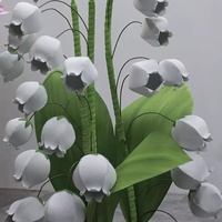 Lonceng Angin Lily of Valley Raksasa, Hiasan Bunga dari Busa EVA, Perlengkapan Dekorasi, Latar Panggung Pernikahan, Putih, Cina