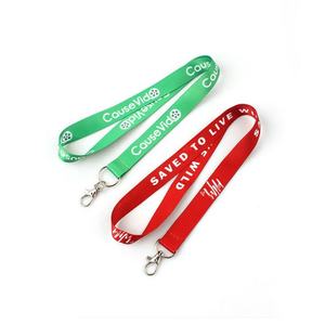 Promotion Satin and Nylon <b>Key</b> Chain <b>Lanyards</b> Short Wrist Strap with Carabiner Custom Logo Printing - Product Image 4
