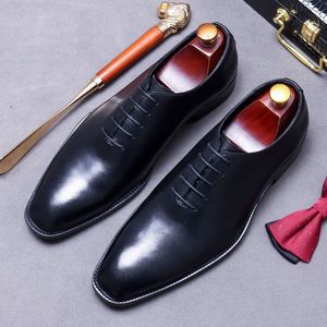 Zapatos Formales de Negocios de Cuero Genuino para Hombre, Zapatos de Cuero Vacuno Minimalistas de Una Pieza, Zapatos Oxford de Estilo Británico para Hombre - Product Image 6