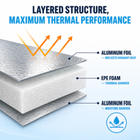 Isolation de tuyaux en mousse EPE, résistante à la chaleur, durable, légère, pour la plomberie industrielle et les systèmes d'eau