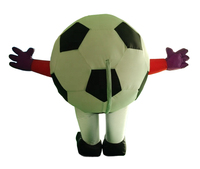 Costume de ballon de football gonflable personnalisé pour adultes, mascotte de football de dessin animé amusante, utilisation promotionnelle pour le carnaval