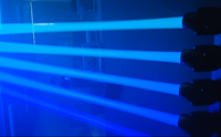 Barra de Luces LED Móvil DMX512 con 5 Cabezas, Efectos de Tornado, Anillo, Círculo, Halo, Luz de DJ con Cabeza Giratoria, 4-45 Haces