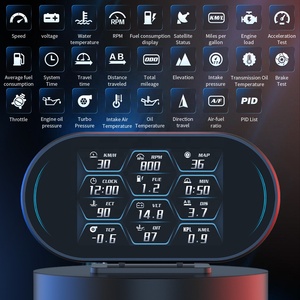 Compteur numérique intelligent pour <span class=keywords><strong>voiture</strong></span> OBD GPS LCD, affichage de la vitesse, du régime <span class=keywords><strong>moteur</strong></span>, de la température de l'eau, du turbo, de l'inclinaison, de la force G, affichage HUD - Product Image 6