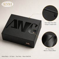 Caja de Envío con Tira Desprendible y Barniz UV, Estampado en Caliente Oro Rosa, Certificación 32 ECT, Caja para Suscripciones, Empaque para Marca de Comercio Electrónico