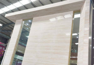 Panel de Revestimiento de Pared de Travertino Natural Pulido para Interiores, Travertino Navona, Losas de Travertino Super Blanco de Italia - Product Image 4