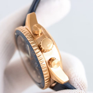 Bespoke Limited Edition Skeletonized Flyback <b>Chronograph</b> Rose Gold Case Blue Dial <b>Automatic</b> Mechanical Gentlemen Timepiece - Product Image 4