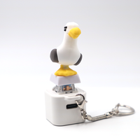 En stock, Porte-clés anti-stress pour clavier, type amélioré, rechargeable USB-C, avec lumière RGB, son de grenouille et keycap 3D personnalisé
