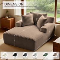 Sofá de Corduroy en Caja, Sofá Cama Modular Seccional Comprimido al Vacío, Juego de Sofás Comprimidos