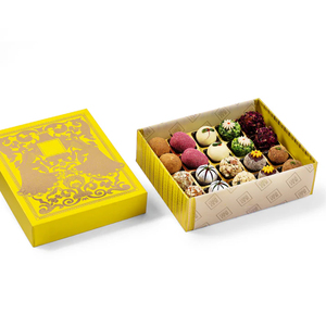 Paperboard Luxury Divided <strong>Chocolate</strong> <strong>Box</strong> <strong>with</strong> Gold <strong>Insert</strong> <strong>Chocolate</strong> <strong>Box</strong> Gift Packaging - Product Image 5