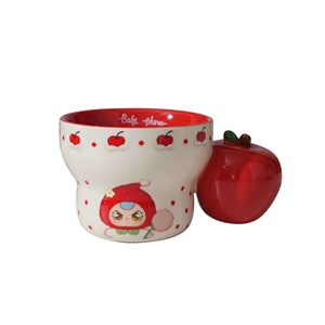 Cute Cartoon Fruit Design Personalized Reusable Ceramic Water Mug for Boys Girls High-Value Household Breakfast <b>Present</b> - Product Image 5