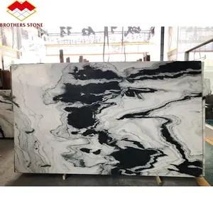 Modern Popular Panda White Marble Slab Tile Staircase Table Countertop Good Price