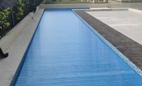 Couverture de piscine étanche automatisée d'utilisation de piscine rectangulaire en gros de Chine, rouleau de piscine creusée