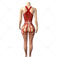 ELITES Lingerie sexy européenne et américaine Offre Spéciale de Noël Body en résille pour jeu de rôle Performance Wear