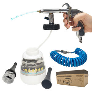 Canon à mousse professionnel pour lavage de voiture avec buse réglable et bouteille, outil de nettoyage intérieur de voiture blanc - Product Image 1