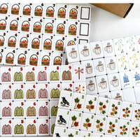 Tuiles de Mahjong Américaines Thème Café Rétro Automnal, Mahjong en Acrylique 3 Couches