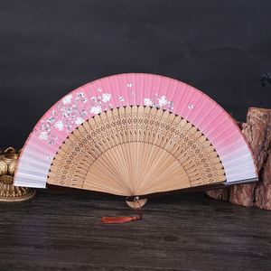 Éventail portable en bambou personnalisé avec motif d'impression japonaise pour femme, souvenir de fête ou de mariage - Product Image 1
