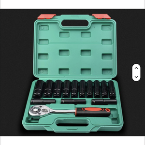 Kit de douilles à chocs universelles en acier au carbone, avec étui rigide, personnalisable OEM, 14 pièces, outil multifonctionnel SC - Product Image 1