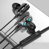 Earphone Wired In-Ear Dual Dynamic dengan Konektor Tipe-C, Suara HiFi Quad Driver Canggih untuk Kebanyakan Ponsel