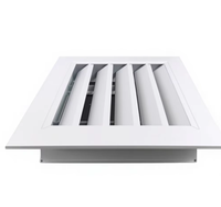 Grilles d'aération carrées modernes et industrielles en aluminium, étanches, pour l'admission d'air frais, pour sous-sols et entrepôts