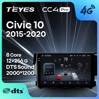 TEYES CC4 PRO pour Honda Civic 10 FC FK 2015 - 2020 CarPlay Android Auto 2DIN Autoradio Car play Radio Multimédia Stéréo