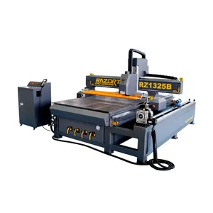 Mesin penggilingan hobi industri RZ1325B 3d pembuatan patung ukiran Cnc mesin cetak kayu DSP 4 sumbu Cnc Router Artcam