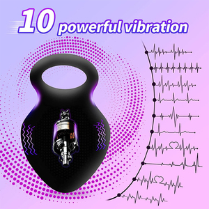 Anello Vibrante per Pene, Prodotti Maschili in Silicone con Forte Vibrazione per Ritardare l'Eiaculazione, Giocattolo Sessuale per Adulti - Product Image 1