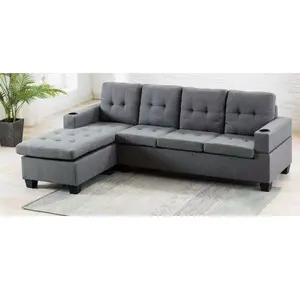 Phổ biến vải phòng khách cắt Sofa giường đồ nội thất hiện đại góc Sofa giường