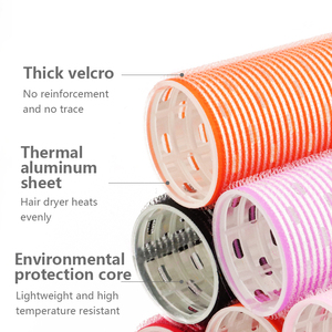 Rol rambut portabel, rol Salon rambut termal Inti aluminium metalik Logam rol rambut 50*120mm - Product Image 5