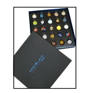 定制食品级塑料托盘插入豪华包装徽标铝箔烫印巧克力礼品盒