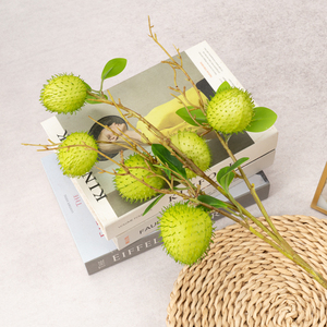 Long-style Sugar-Cotton Artificial <b>Branches</b> Leaves Faux Flowers Pastoral Style Indoor <b>Decor</b> Handcrafted Floral Art Versatile DIY - Product Image 5