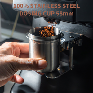 Tasse doseuse automatique carrée en acier inoxydable pour café expresso 58 mm, capacité 150 ml, universelle, compatible avec le porte-filtre - Product Image 5